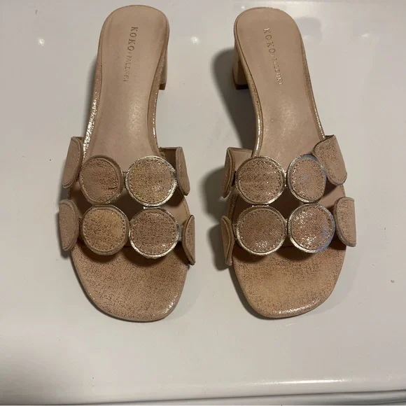 Koko + Palenki Classy Stylish Chic Lively Slide Sandals. Sz 9, Off White - Picture 3 of 8